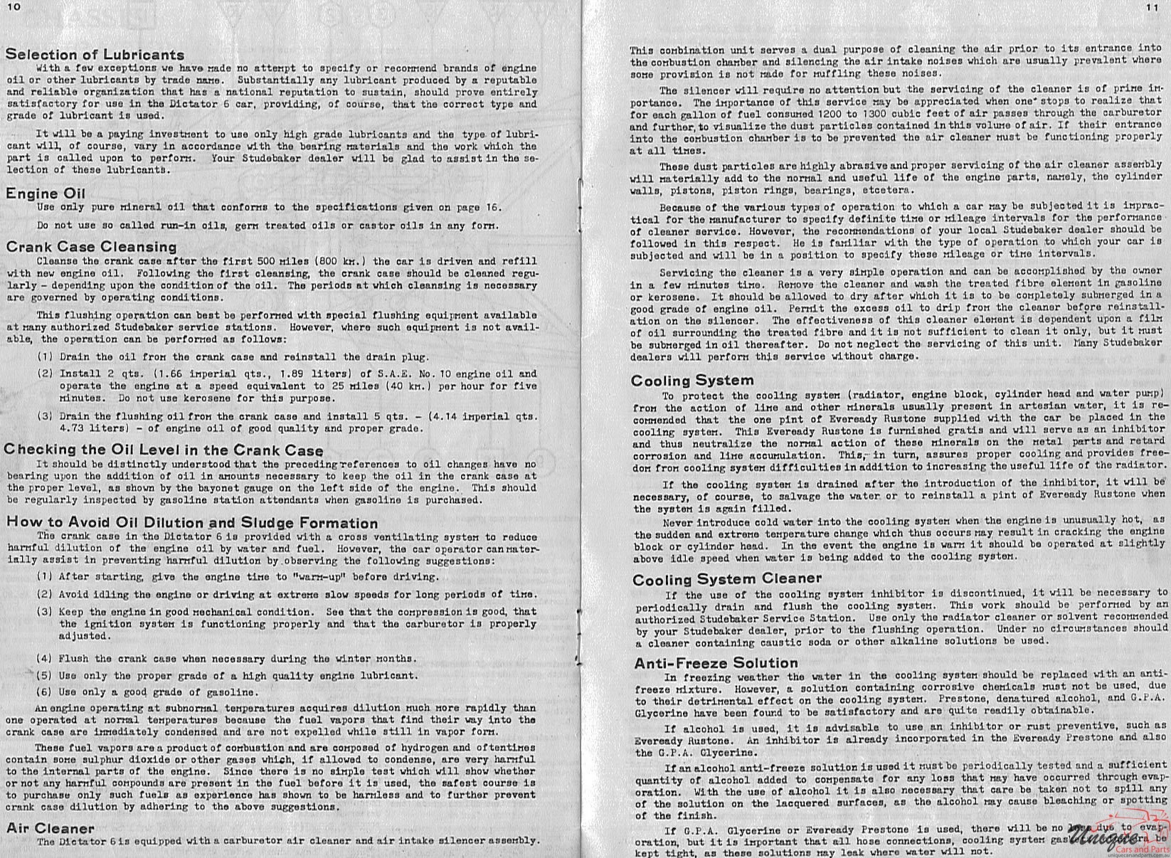 1934 Studebaker Dictator Owners Manual Page 6